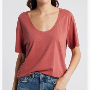 Treasure & Bond Relaxed Scoop Neck Cotton T-Shirt